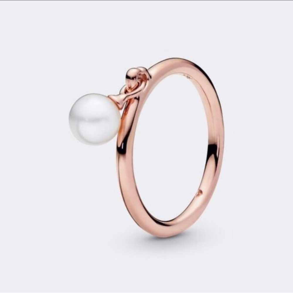COPY - Pandora Dangling Freshwater Cultured Pearl Ring NEW